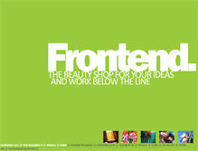 Tablet Screenshot of frontend.cz